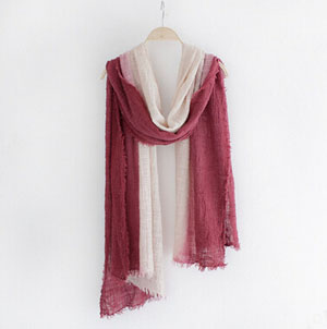 Cotton linen female fold multi-function long scarf