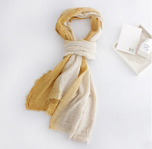 Cotton linen female fold multi-function long scarf