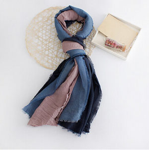 Layer splicing cotton literary scarf female shawl wholesale
