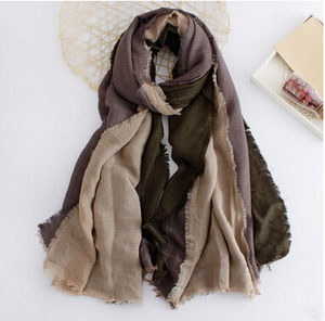 Layer splicing cotton literary scarf female shawl wholesale