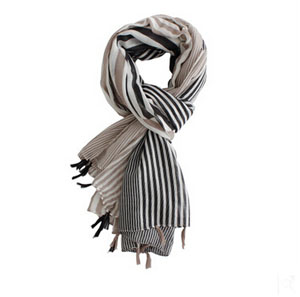 Color matching striped female long scarf wholesale