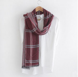 Female double lattice scarf wholesale