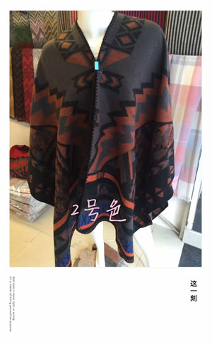 Female red irregular pattern cloak scarf wholesale