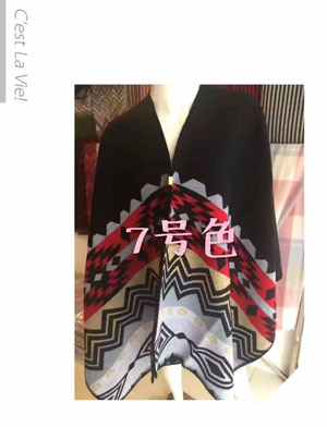 Female colorful acrylic cloak scarf wholesale