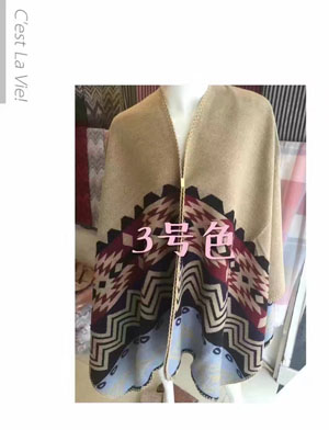 Female colorful acrylic cloak scarf wholesale