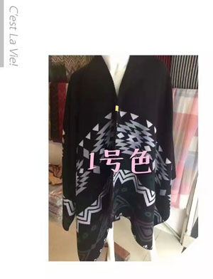 Female colorful acrylic cloak scarf wholesale