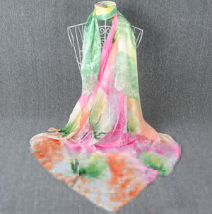 Dream flower long emulation silk scarves wholesale