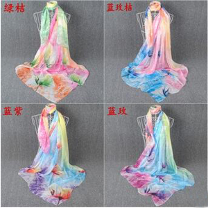 Dream flower long emulation silk scarves wholesale