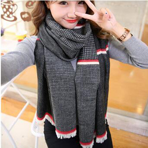 Female geometry color matching scarf wholesale