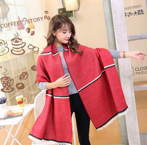Female geometry color matching scarf wholesale