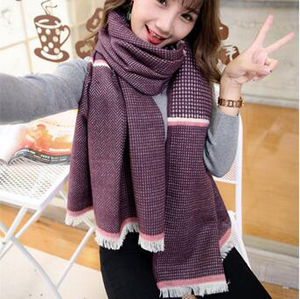 Female geometry color matching scarf wholesale