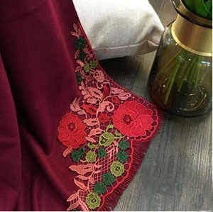Wool embroidery lace scarf wholesale