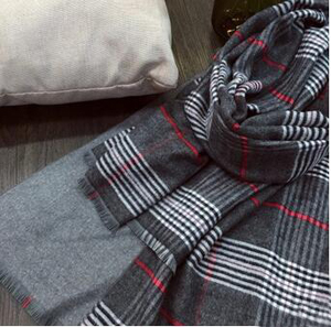 Female grid cashmere scarf wholesale