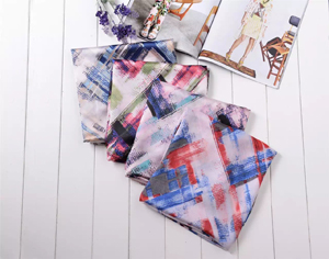 Female graffiti color silk scarf wholesale
