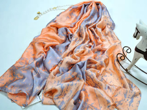 Female mixed color silk scarf wholesale