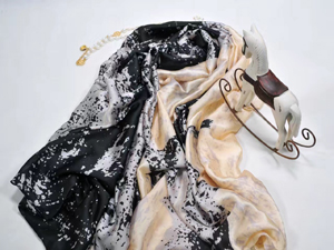 Female mixed color silk scarf wholesale