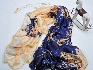 Female mixed color silk scarf wholesale
