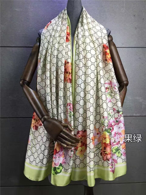 Female stripe color matching silk scarf wholesale
