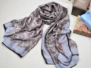 Female silk splicing scarf wholesale