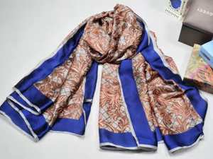 Female silk splicing scarf wholesale