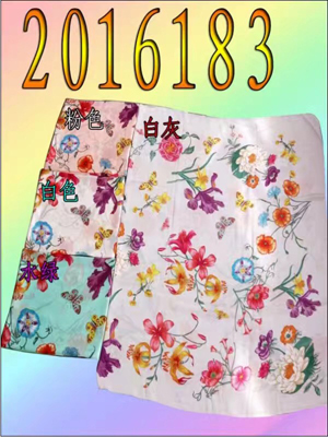 Female fresh flower pattern silk scarf wholesale