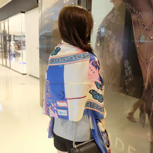 Female butterfly pattern silk scarf wholesale