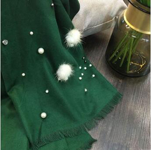 Cashmere pearl rabbit fur scarf wholesale
