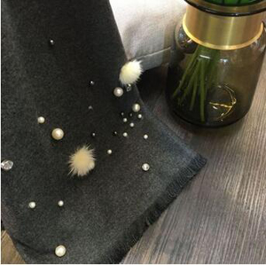 Cashmere pearl rabbit fur scarf wholesale
