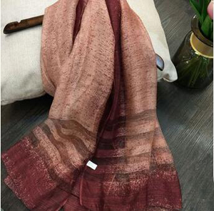 Silk wool color gradually thin silk scarves wholesale