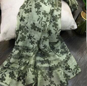 Silk female embroidery thin wool scarves wholesale