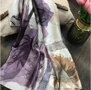 Dandelion long imitation silk satin shawl wholesale