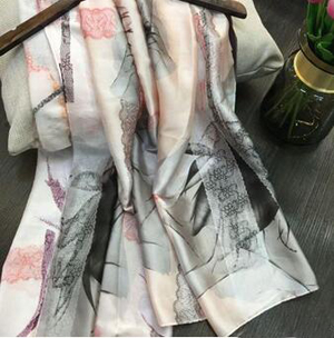 Dandelion long imitation silk satin shawl wholesale