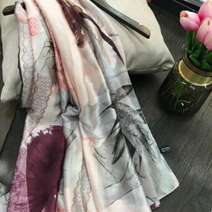 Dandelion long imitation silk satin shawl wholesale