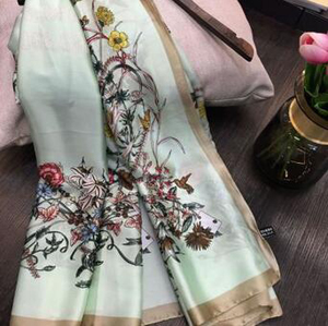 Imitation silk flower pattern shawls wholesale