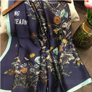Imitation silk flower pattern shawls wholesale