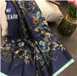 Imitation silk flower pattern shawls wholesale