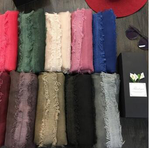 Female cotton linen national retro tassel scarf wholesale