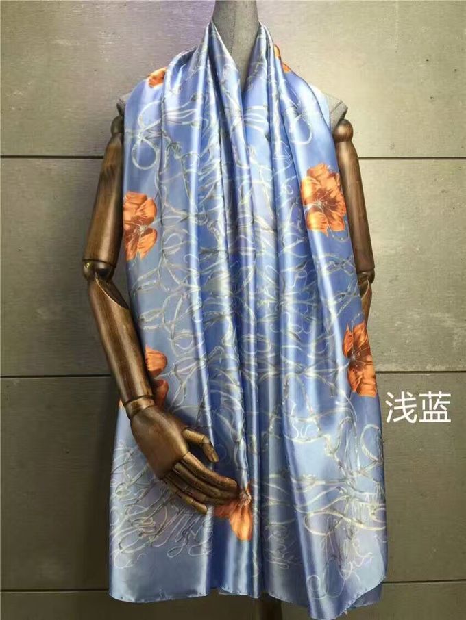 chain print silk scarves