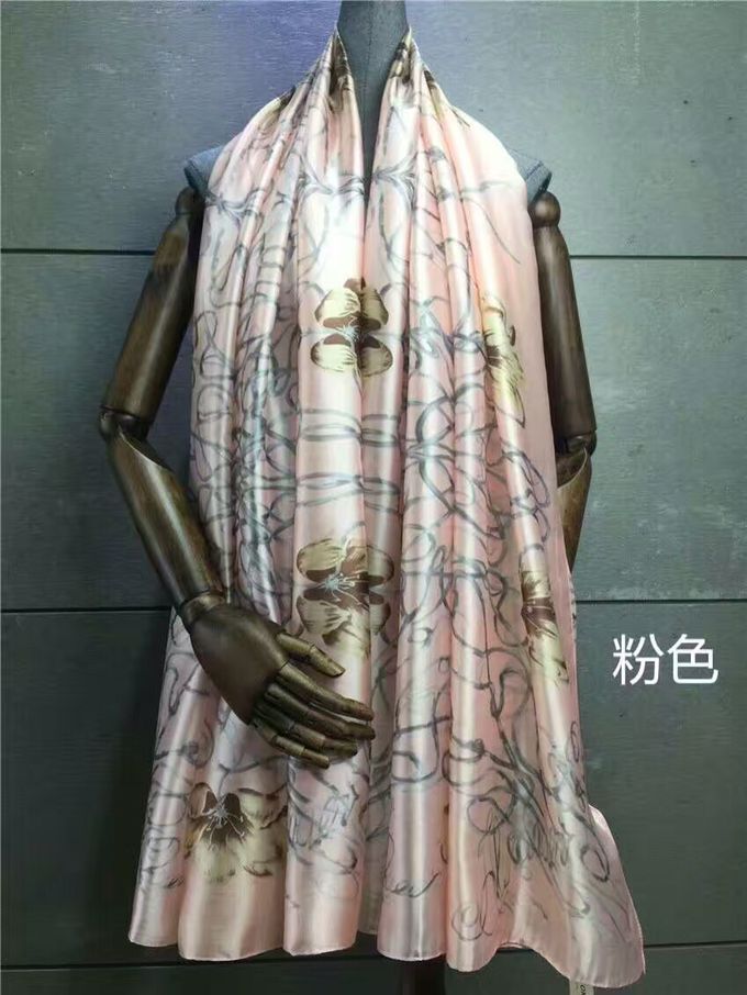 chain print silk scarves