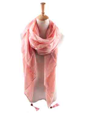 Wholesale lattice linen tassel scarf