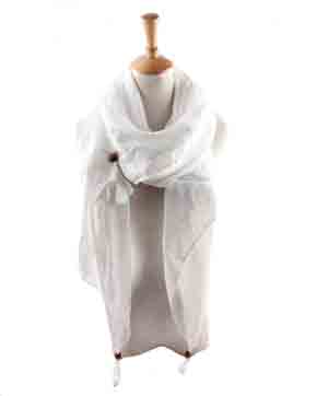 Wholesale lattice linen tassel scarf