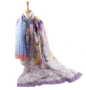 Wholesale leaves Bali yarn scarves