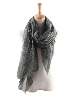 Wholesale silver spot cotton scarf