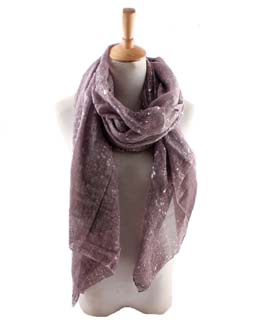 Wholesale silver spot cotton scarf