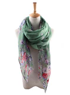 Wholesale Peony Polyester Scarf