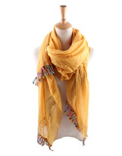 Wholesale tassel linen scarf