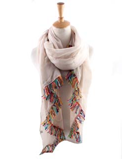 Wholesale tassel linen scarf