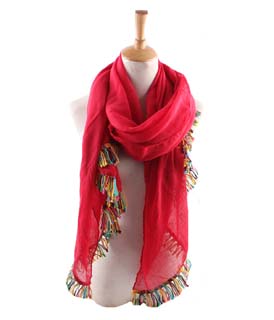 Wholesale tassel linen scarf