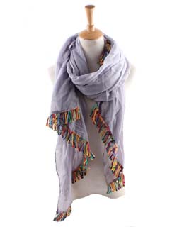 Wholesale tassel linen scarf