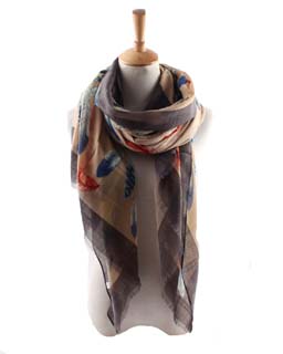 Wholesale feather polyester scarf